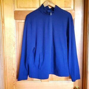 Tommy Bahama Ravello Embroidered Full Zip Blue Sz. M Jacket with Pockets